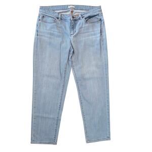 Eileen Fisher Jeans Light Wash, Cropped Straight Leg, size 12 petite